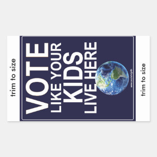 4ステッカー – あなたの子供のように投票…(実在土) 長方形シール