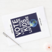 4ステッカー – あなたの子供のように投票…(実在土) 長方形シール (封筒)