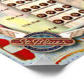 4ストリングシガーボックスギターコードチャート ポスター (角)