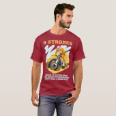 4ストロークモトクロスダートバイクリダーレース Tシャツ (正面フル)