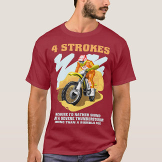 4ストロークモトクロスダートバイクリダーレース Tシャツ