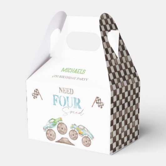 4スピードブルーモンスタートラックギフトボックスが必要 フェイバーボックス (正面サイド)