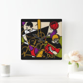 4スポーツ用壁時計 スクエア壁時計 (ホーム)