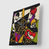 4スポーツ用壁時計 スクエア壁時計 (傾斜)