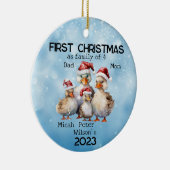 4ダック家族の家族としての初年度クリスマス セラミックオーナメント (右)