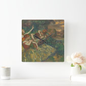 4ダンサーは正方形の時計のガスを抜きます スクエア壁時計 (ホーム)