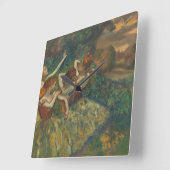 4ダンサーは正方形の時計のガスを抜きます スクエア壁時計 (傾斜)