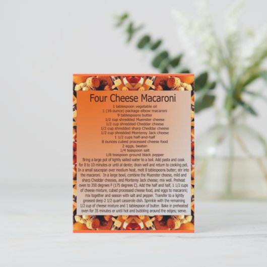4チーズmac ポストカード (スタンド正面)