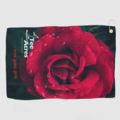 4ティエーカーズバラパーソナライズされたゴルフタオル ゴルフタオル (横)