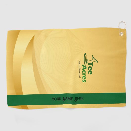 4ティーエーカーズパーソナライズされたゴルフタオル ゴルフタオル (横)