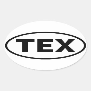 4テルル化物の地方空港"TEX " 楕円形シール
