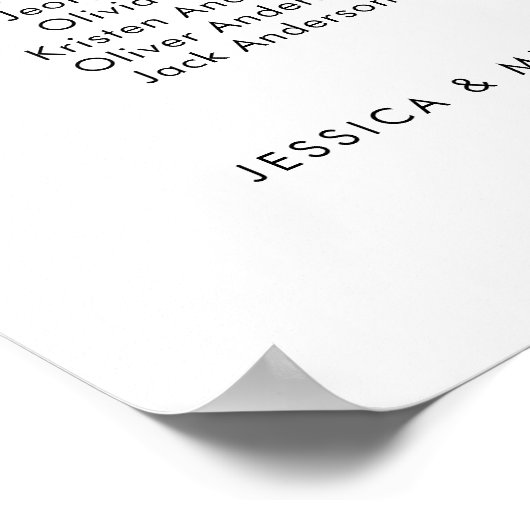 4テーブルモダンの人お気に入りの席表 ポスター (角)