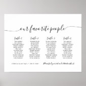 4テーブルモダンの人お気に入りの席表 ポスター (正面)