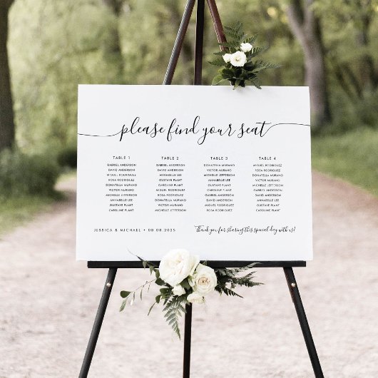 4テーブルモダン席の座席表を検索 ポスター