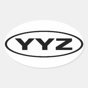 4トロント"YYZ " 楕円形シール