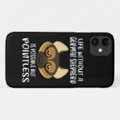 4ドイツの羊飼いなしでの生活は可能だがP Case-Mate iPhoneケース (裏面(横))