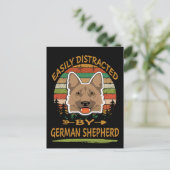 4ドイツの羊飼いによって容易に気を散らす ポストカード (スタンド正面)