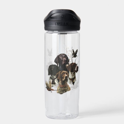 4ドイツ語の短いポインタの色 ウォーターボトル (背面)