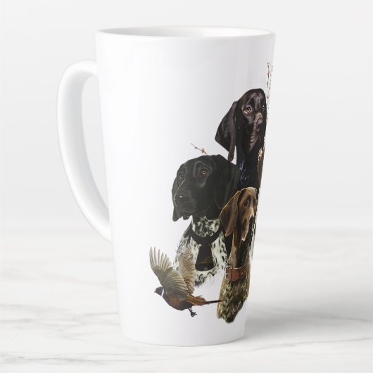 4ドイツ語の短いポインタの色 カフェラテマグ (左アングル)