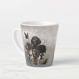 4ドイツ語の短いポインタの色 カフェラテマグ