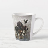 4ドイツ語の短いポインタの色 カフェラテマグ (右)