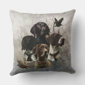 4ドイツ語の短いポインタの色 クッション (裏面)