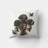 4ドイツ語の短いポインタの色 クッション (裏面)