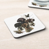 4ドイツ語の短いポインタの色 コースター (左側)