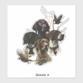 4ドイツ語の短いポインタの色 シール (シート)