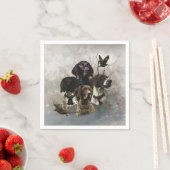 4ドイツ語の短いポインタの色 スタンダードカクテルナプキン (インサイチュ)