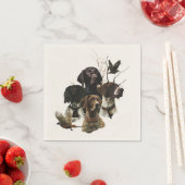 4ドイツ語の短いポインタの色 スタンダードカクテルナプキン (インサイチュ)