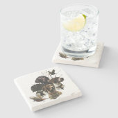 4ドイツ語の短いポインタの色 ストーンコースター (横)