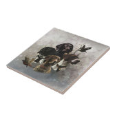 4ドイツ語の短いポインタの色 タイル (側面)