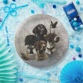 4ドイツ語の短いポインタの色 ペーパープレート (パーティー)