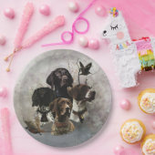 4ドイツ語の短いポインタの色 ペーパープレート (パーティー)