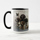 4ドイツ語の短いポインタの色 マグカップ (左)