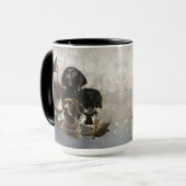 4ドイツ語の短いポインタの色 マグカップ (正面左)