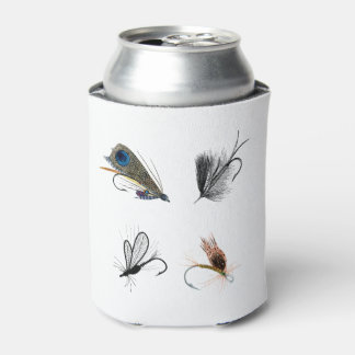 4ドライ魚釣りフライ。Outdoorsmenスポーツマン 缶クーラー