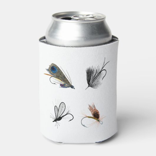4ドライ魚釣りフライ。Outdoorsmenスポーツマン 缶クーラー (缶正面)
