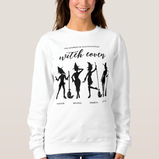 4ハロウィンのウィッチグループ友情シャツ スウェットシャツ (正面)
