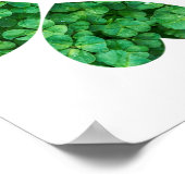 4ハートクローバーセントパトリックの日アイリッシュシャームロック ポスター (角)