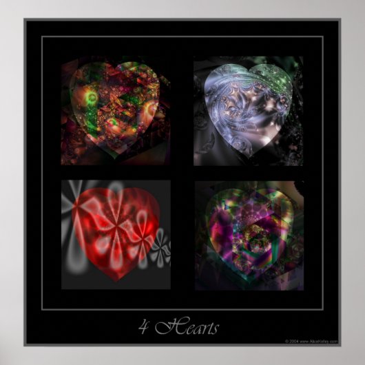 4ハートスクエアポスター ポスター (正面)