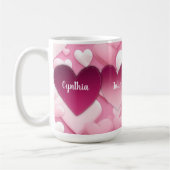 4ハートファミリ名 コーヒーマグカップ (左)