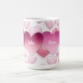 4ハートファミリ名 コーヒーマグカップ (中央)