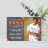 4バスケットボールシャルボード–3x5グラッド発表 招待状 (スタンド正面)