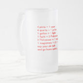 4パイント= 1クォート4クォート= 1ガロン1ガロン= 1 フロストグラスビールジョッキ (正面左)