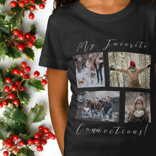 4パネル写真テンプレートマイお気に入りのつながり Tシャツ