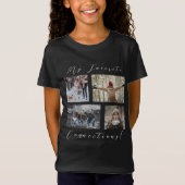 4パネル写真テンプレートマイお気に入りのつながり Tシャツ (正面)