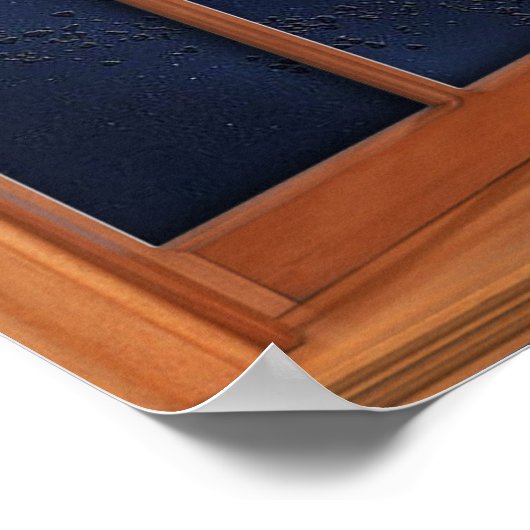 4パネル式の木製の窓の宇宙の幻想 ポスター (角)