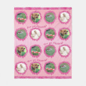 4パーソナライズされたフォトカスタム文字愛おばあちゃん フリースブランケット (正面)